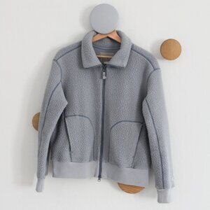 Everlane The Renew Teddy Bomber in Blue size Medium